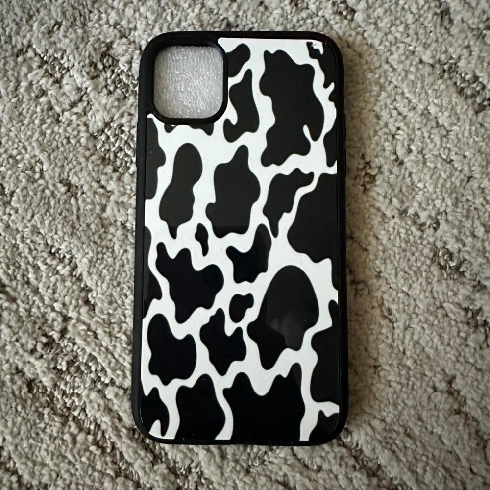 Handmade Monochrome Cow Pattern Phone Case